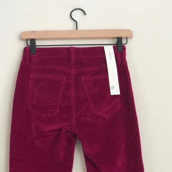 New Current/Elliott Magenta Stiletto Corduroy pant wild aster
high waisted - Picture 4 of 11